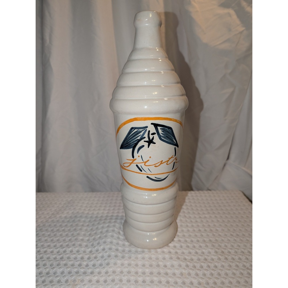 Unusual Henriot Quimper Neoclassical Vase 13" Tall 1984 French Olive Design